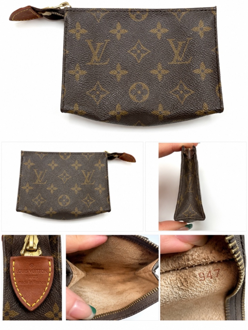 Vintage Louis Vuitton Poche Toilette 15 Monogram Cosmetic Toiletry Pouch